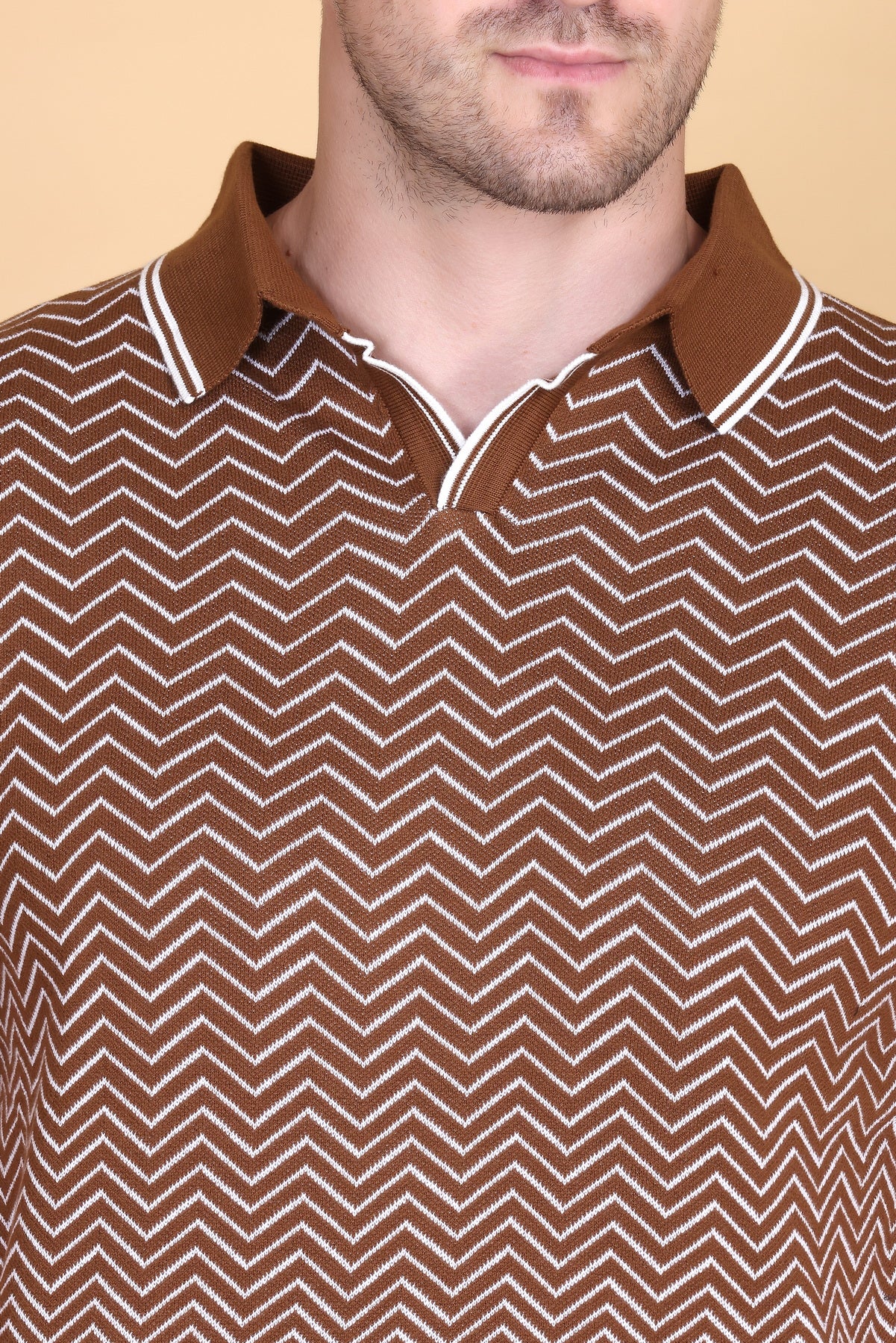 100% Pure Cotton Knitted Polo Shirt For Men