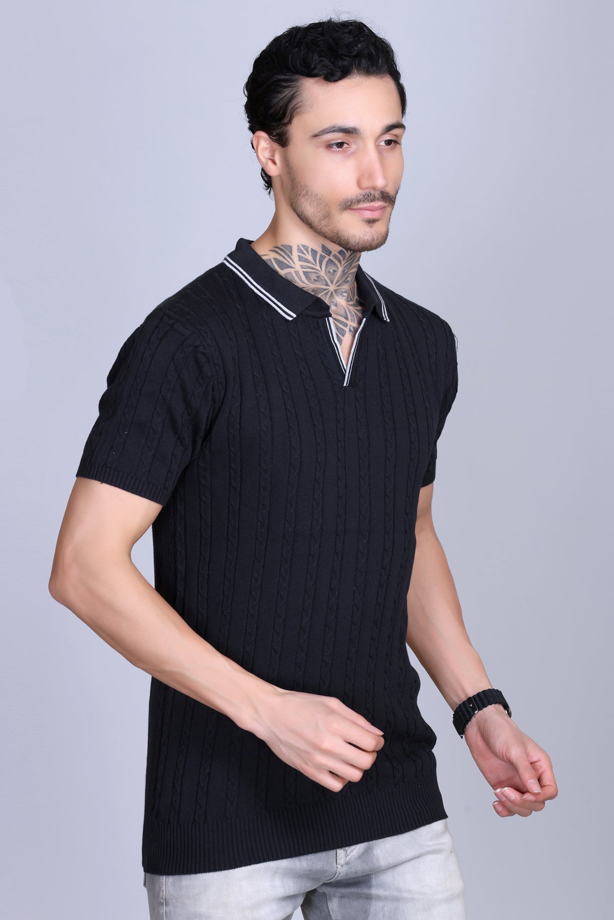 Premium Flat Knit Polo T-Shirt
