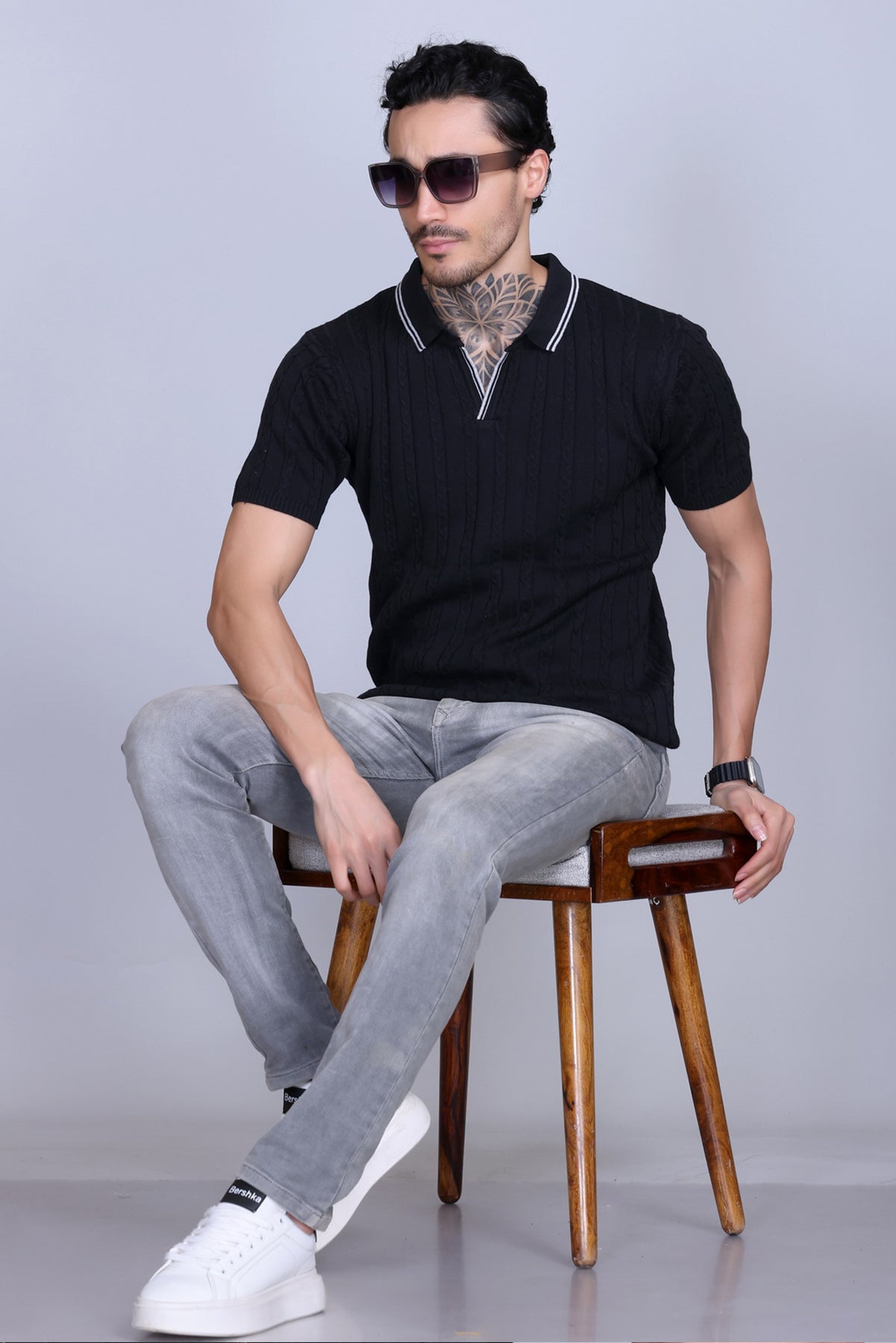 Premium Flat Knit Polo T-Shirt