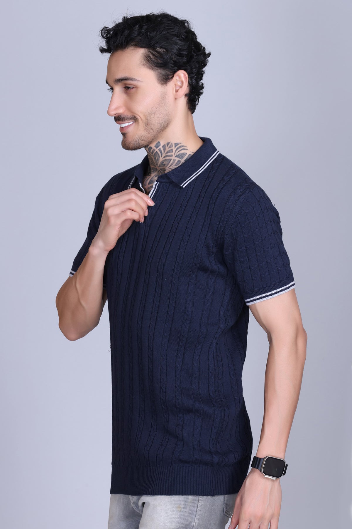 Premium Flat Knit Polo T-Shirt
