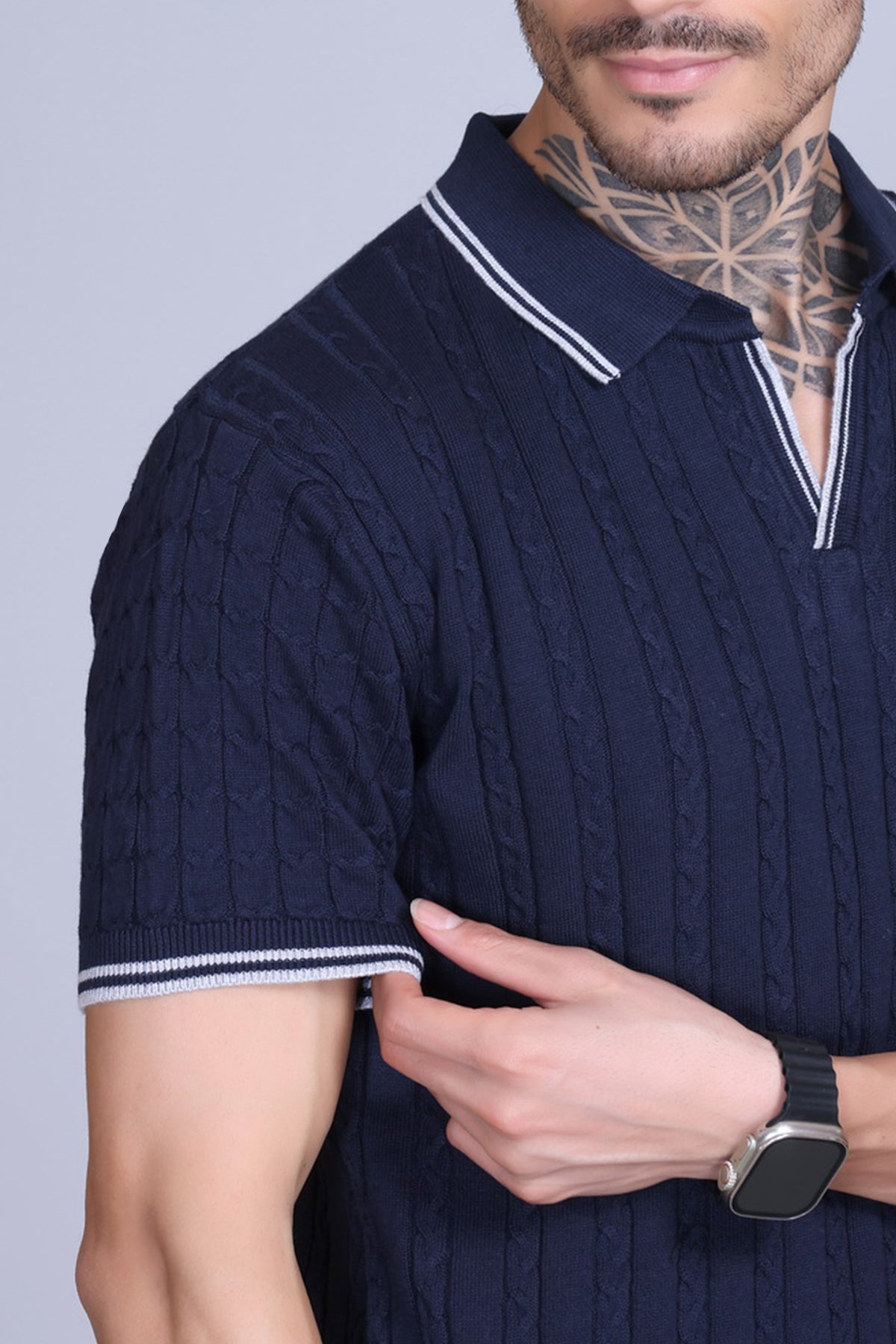 Premium Flat Knit Polo T-Shirt
