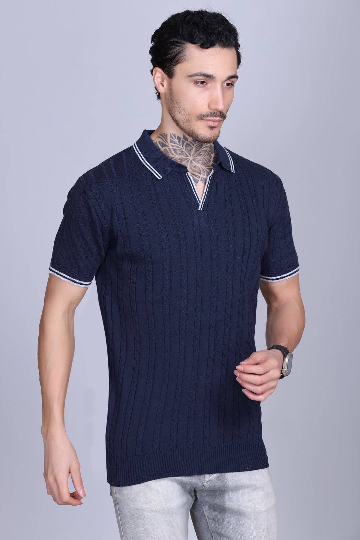 Premium Flat Knit Polo T-Shirt
