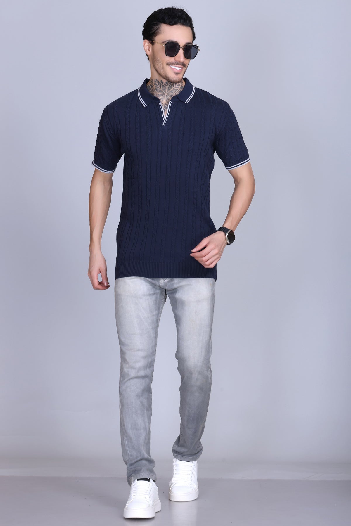 Premium Flat Knit Polo T-Shirt
