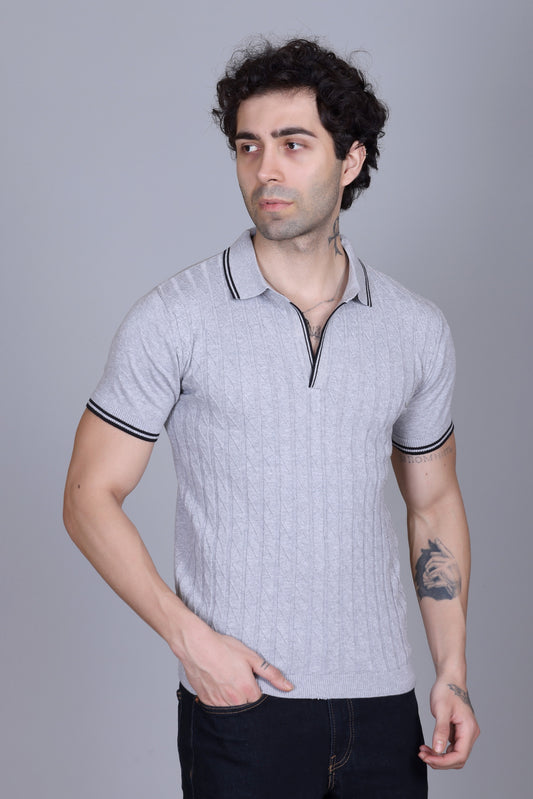 Textured Knit Polo