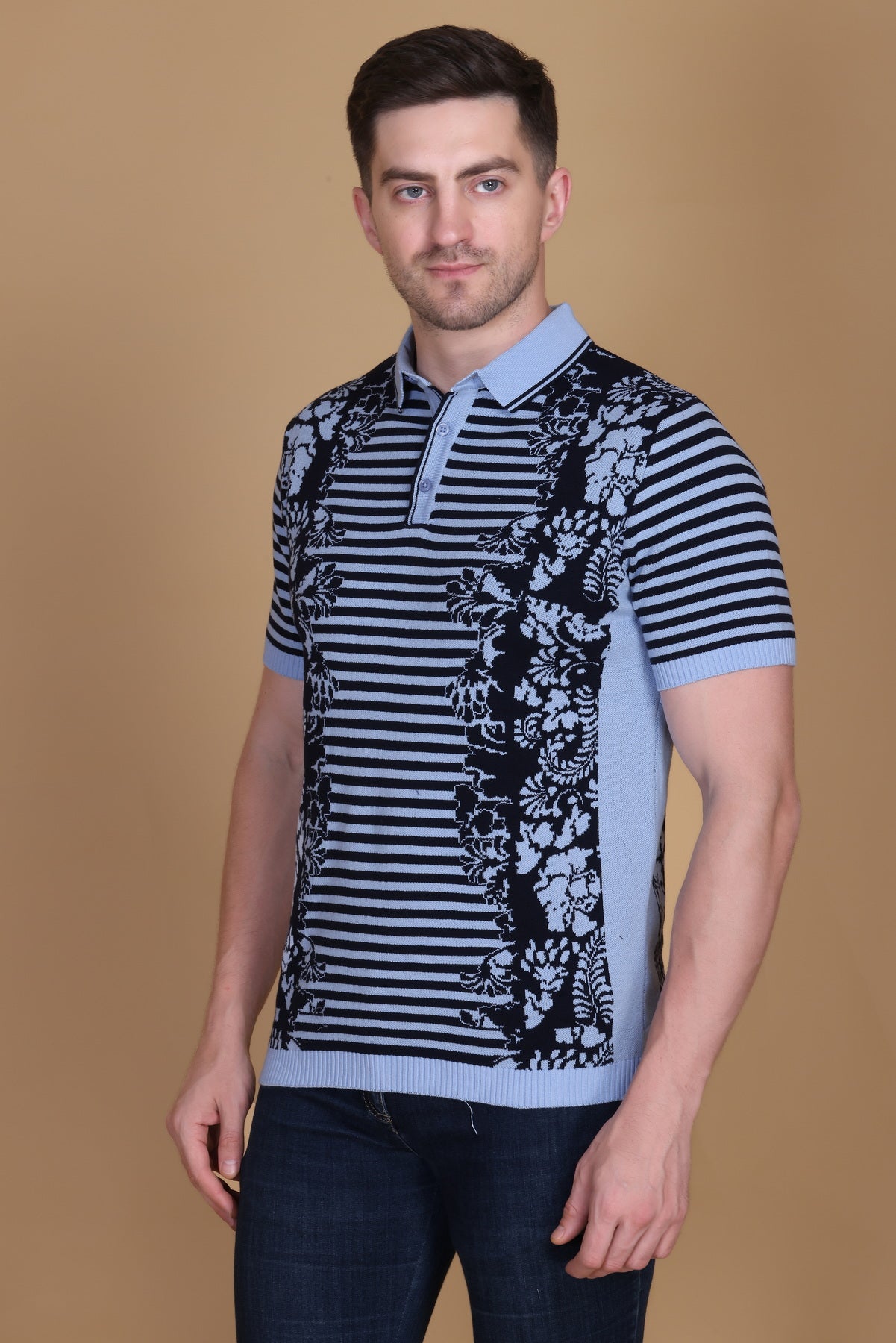 Jacquard Knit Polo