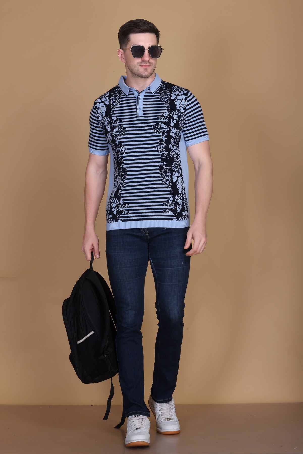Jacquard Knit Polo