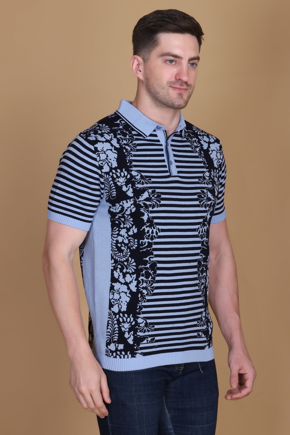 Jacquard Knit Polo