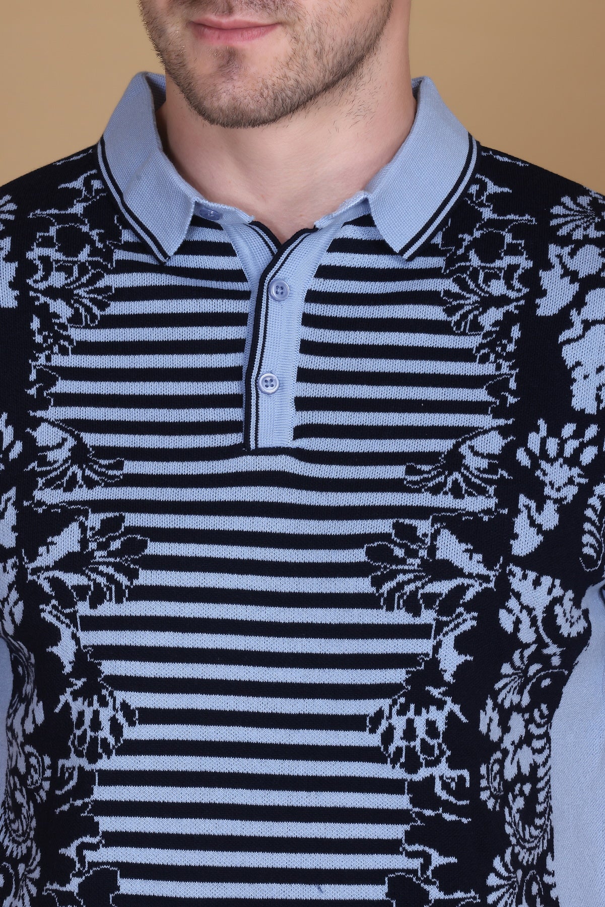 Jacquard Knit Polo