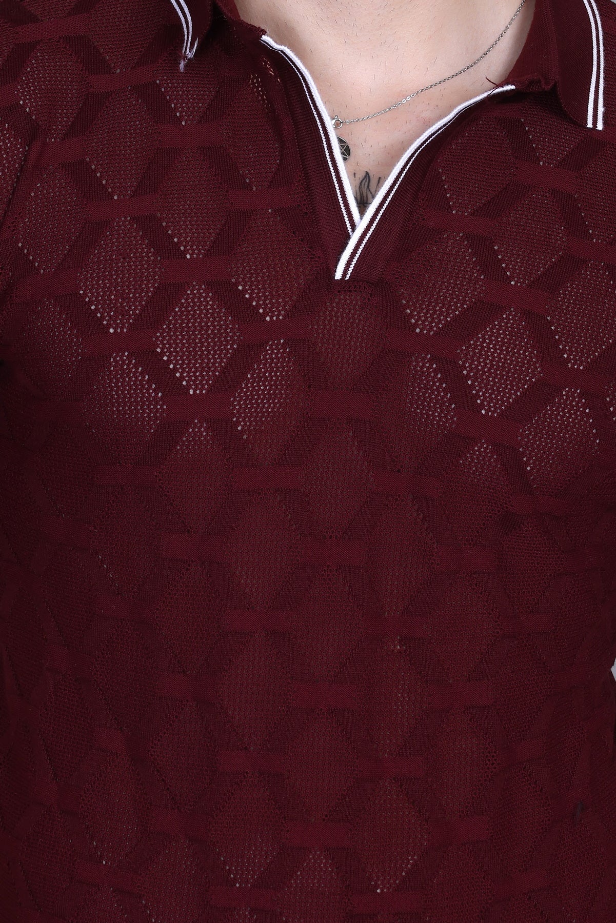 Textured Knit Polo