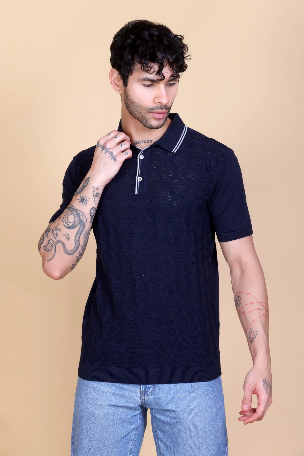 Textured Knit Polo