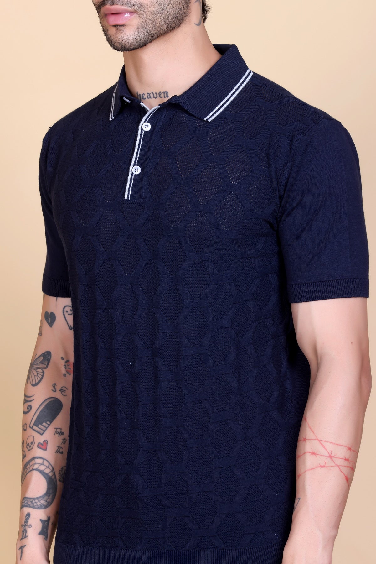 Textured Knit Polo