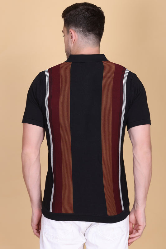 Men's Woolen Knitted Cotton Polo T-Shirt