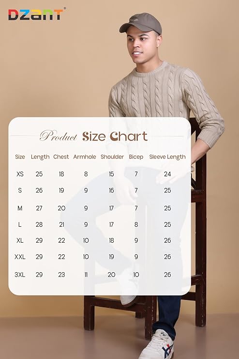 Men Self Design Round Neck Blue Sweater