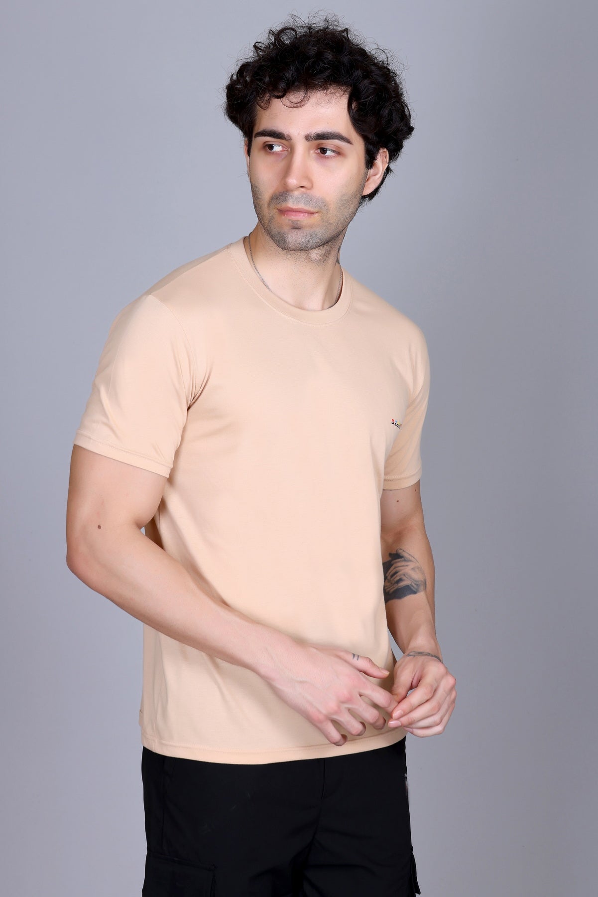 Short Sleeve T-Shirt Beige Color