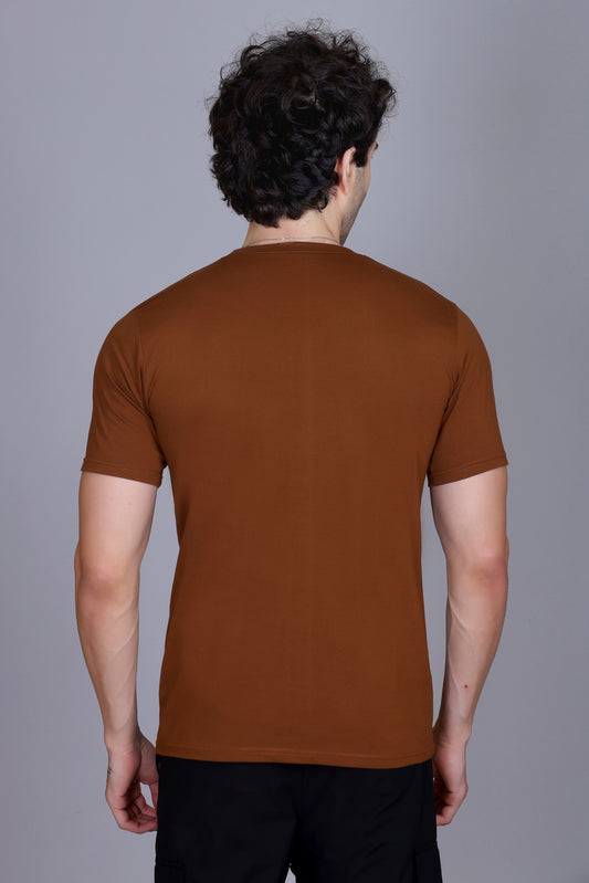 Short Sleeve T-Shirt Brown Color