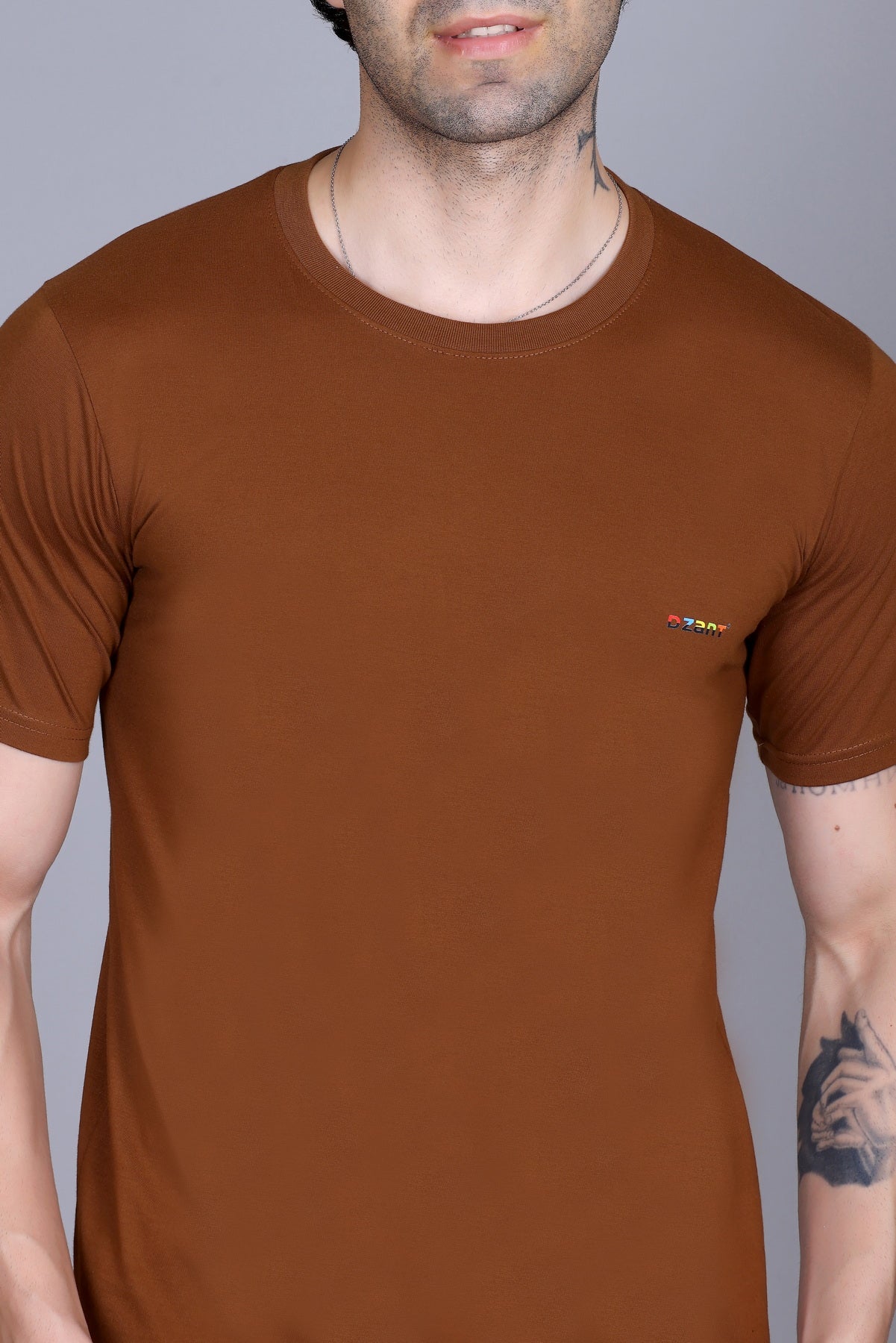 Short Sleeve T-Shirt Brown Color