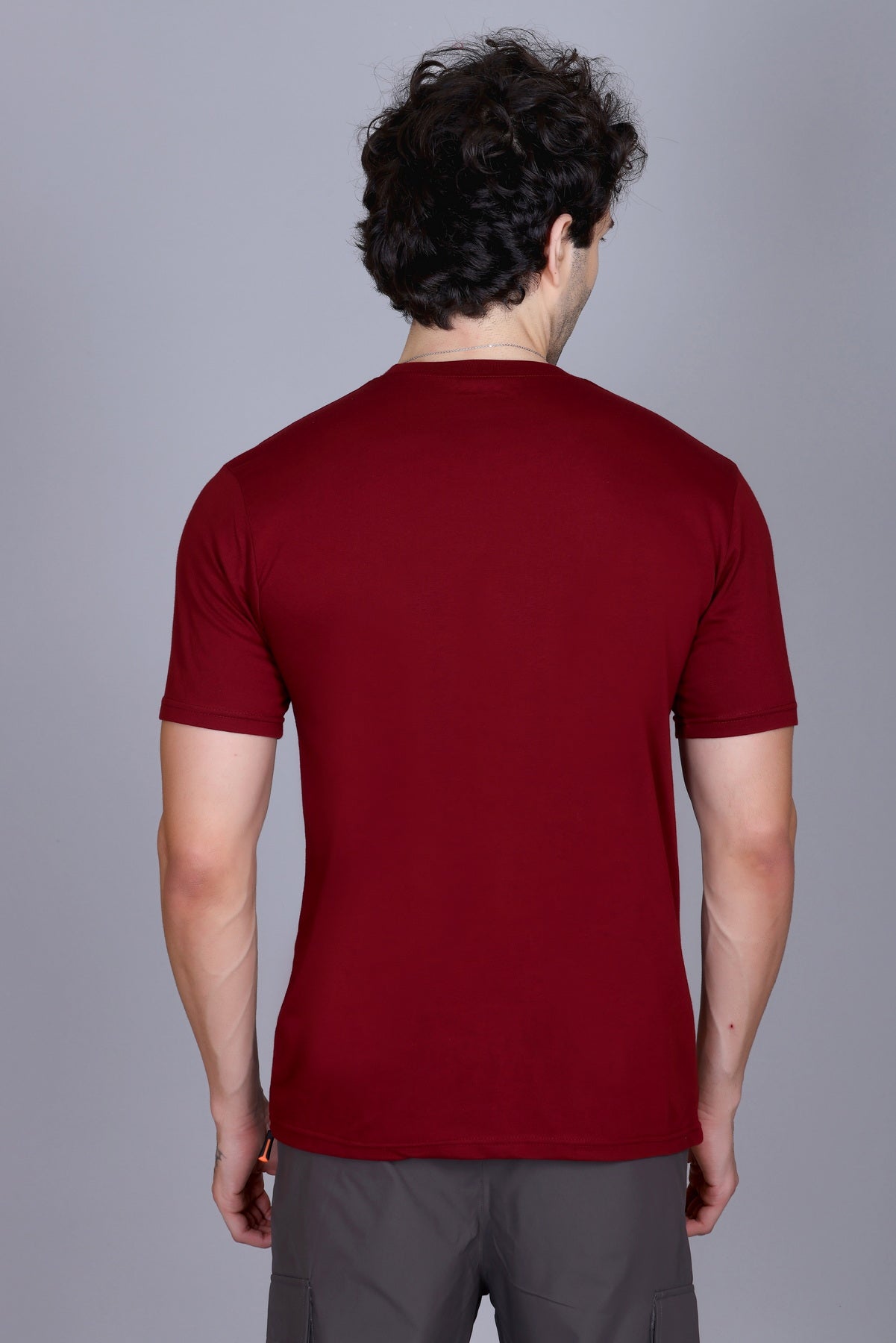 Short Sleeve T-Shirt Maroon Color