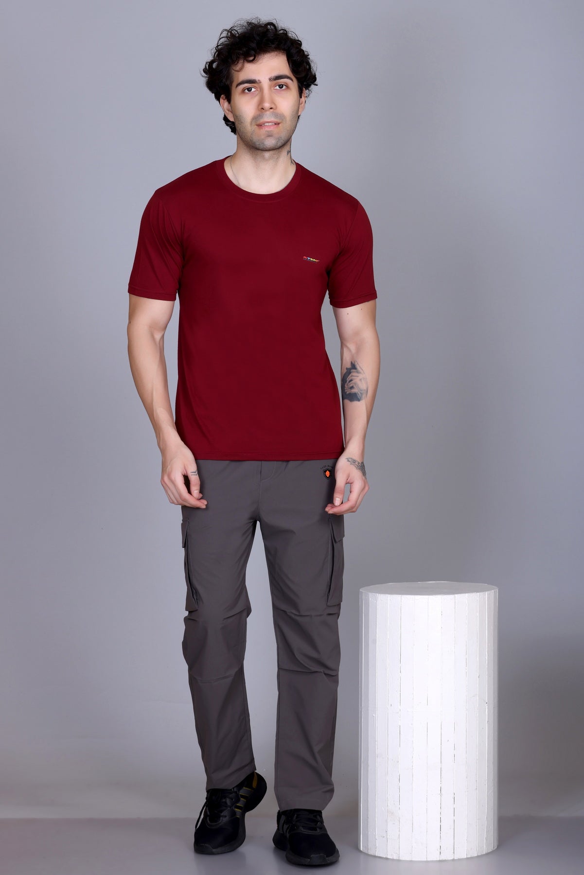 Short Sleeve T-Shirt Maroon Color