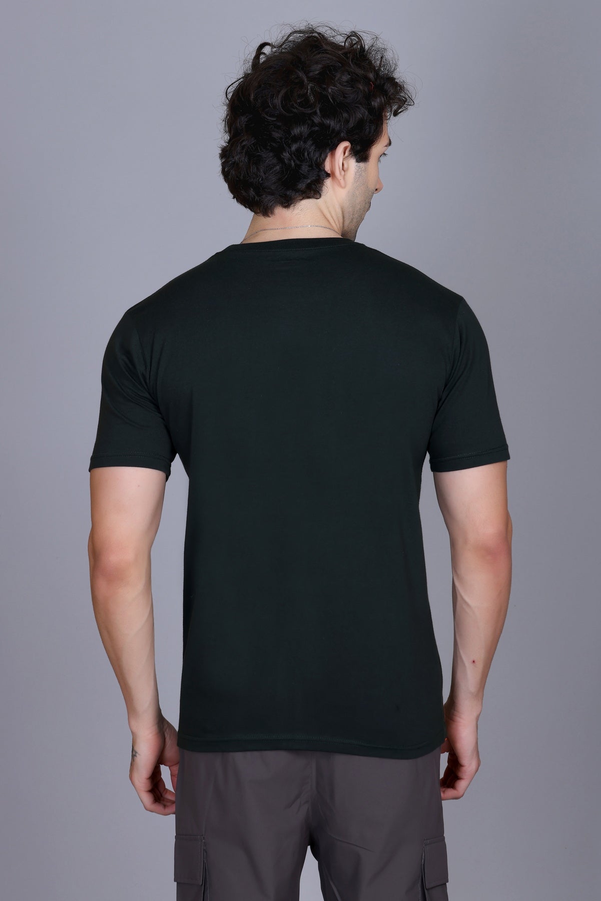 Short Sleeve T-Shirt Dark Green Color