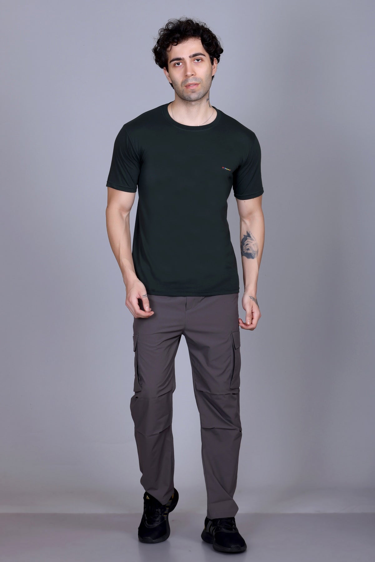 Short Sleeve T-Shirt Dark Green Color