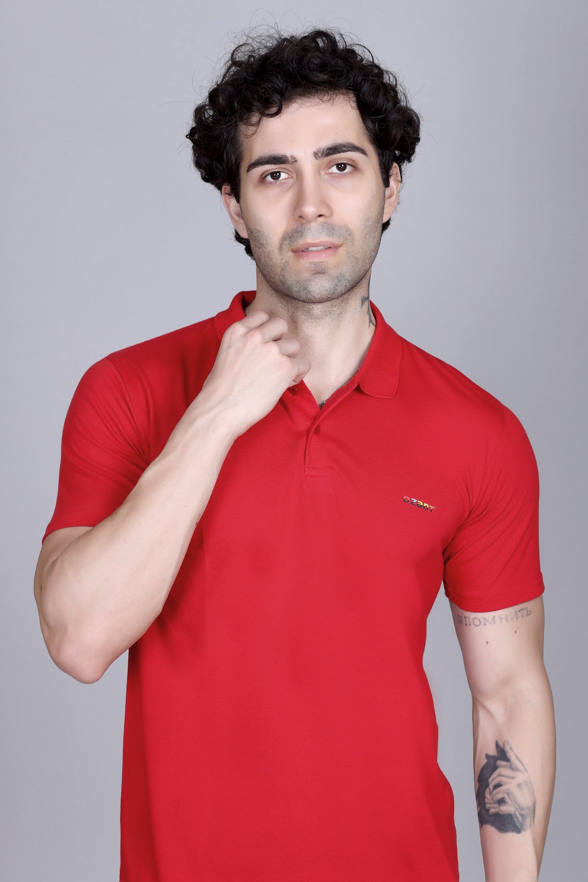 Half Polo T-Shirts For Men Red Color