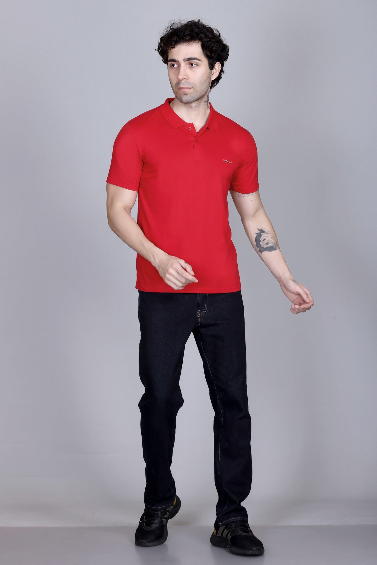 Half Polo T-Shirts For Men Red Color