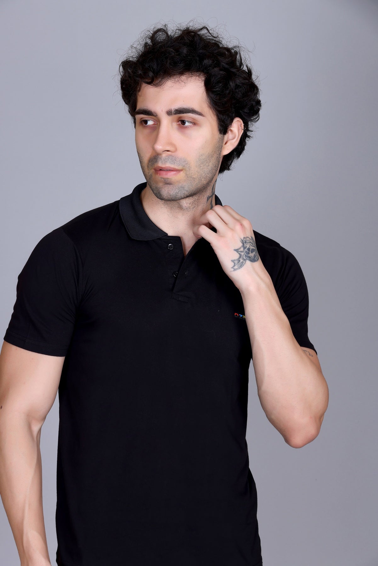 Half Sleeve Polo T-Shirt Black Color