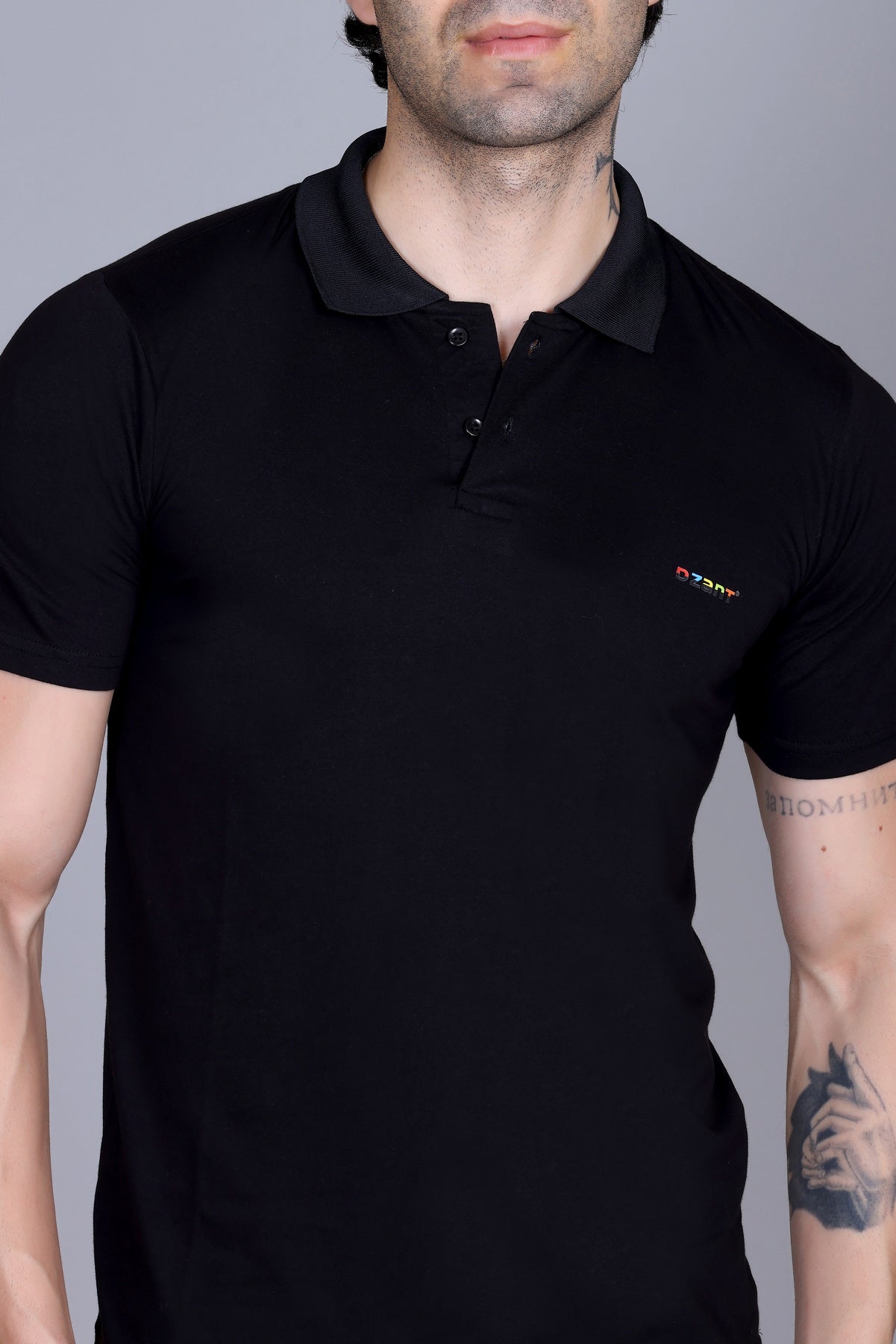 Half Sleeve Polo T-Shirt Black Color