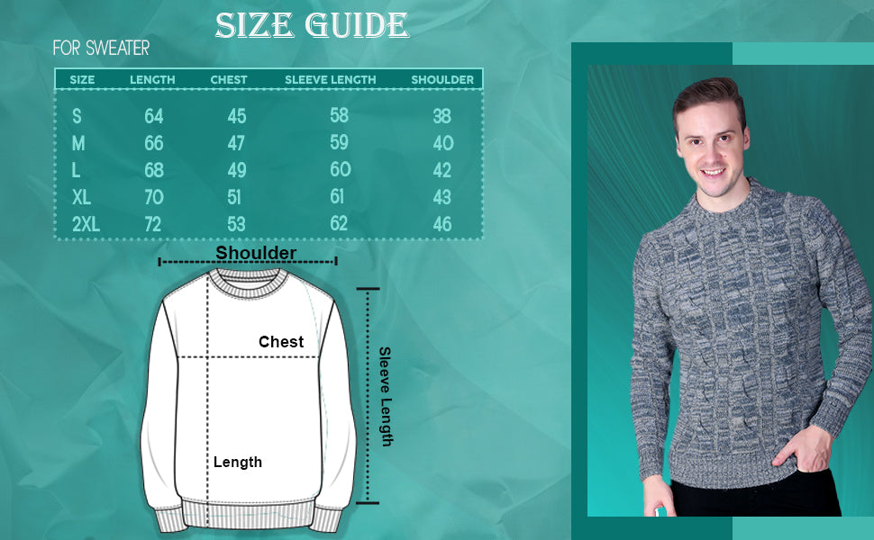 Men Self Design Round Neck Multicolor Sweater