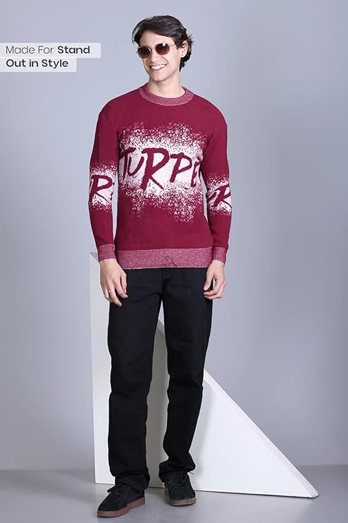 Men's Sweaters Winter wear Branded Round Neck Full Sleeve Woolen Knitted Pullover