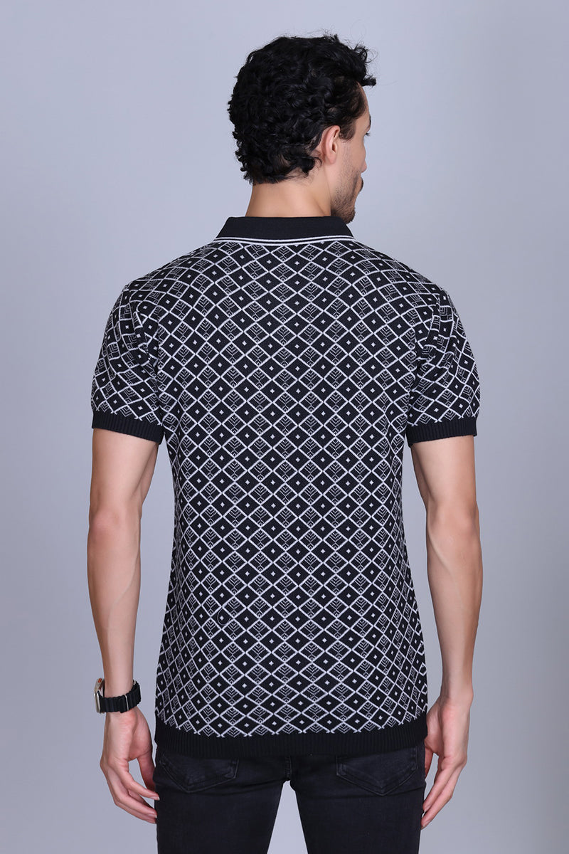 Textured Polo T-Shirts For Men