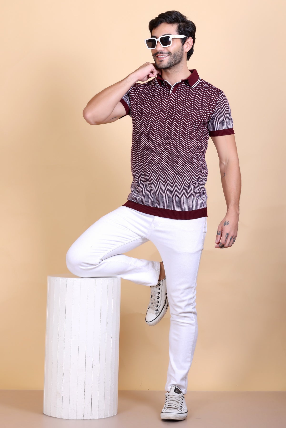 Knitted Polo Shirt For Men 100% Pure Cotton