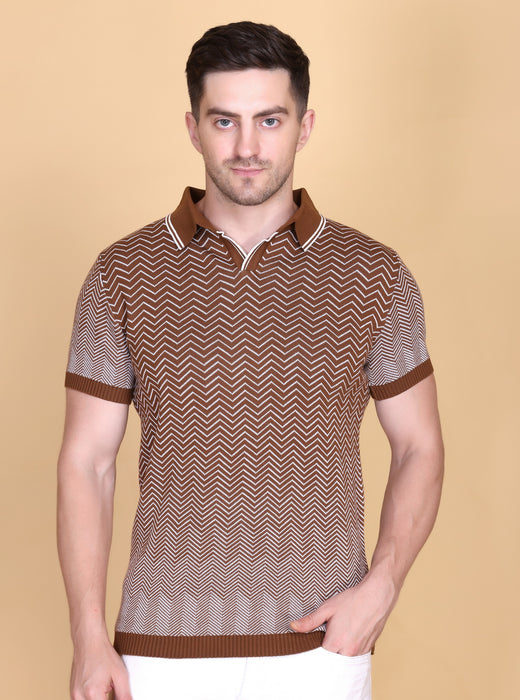 100% Pure Cotton Knitted Polo Shirt For Men