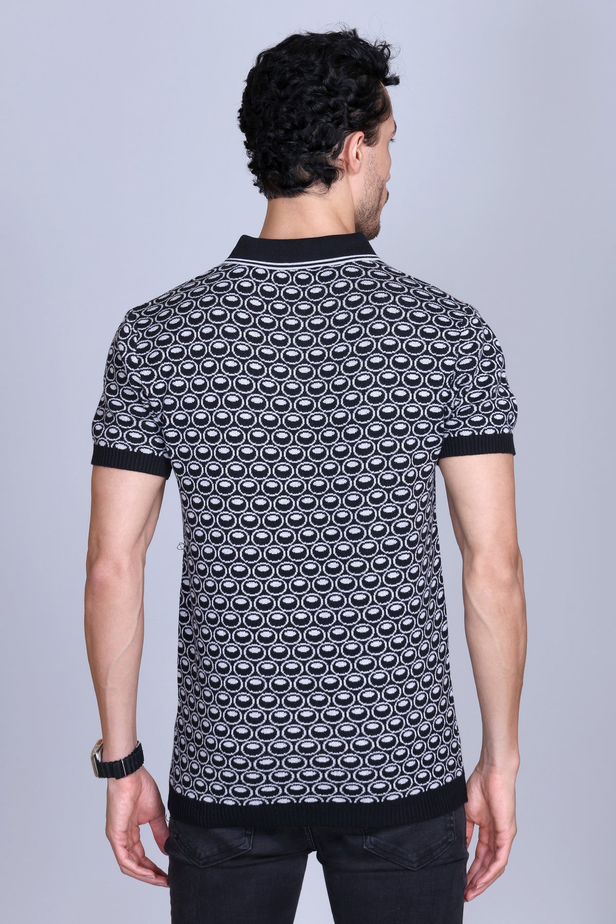 Texture Polo T-Shirts For Men Tan Color