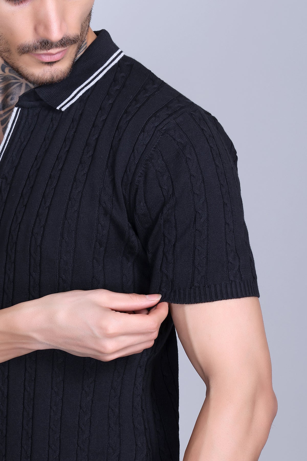 Premium Flat Knit Polo T-Shirt