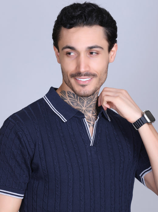 Premium Flat Knit Polo T-Shirt