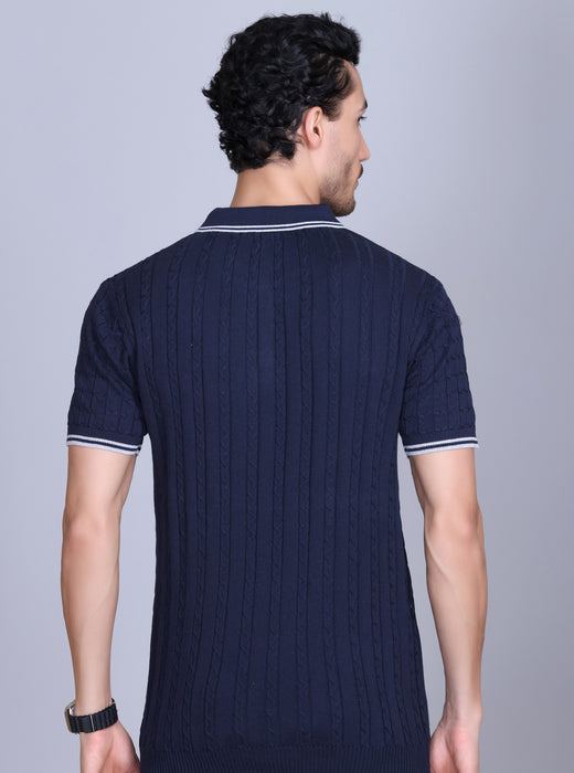 Premium Flat Knit Polo T-Shirt alt