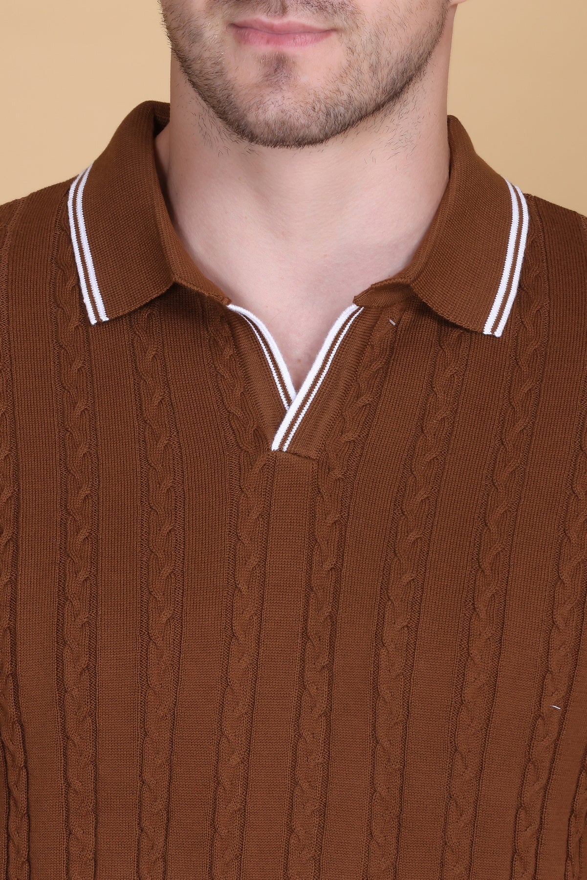 Flat Knit Polo T-Shirt