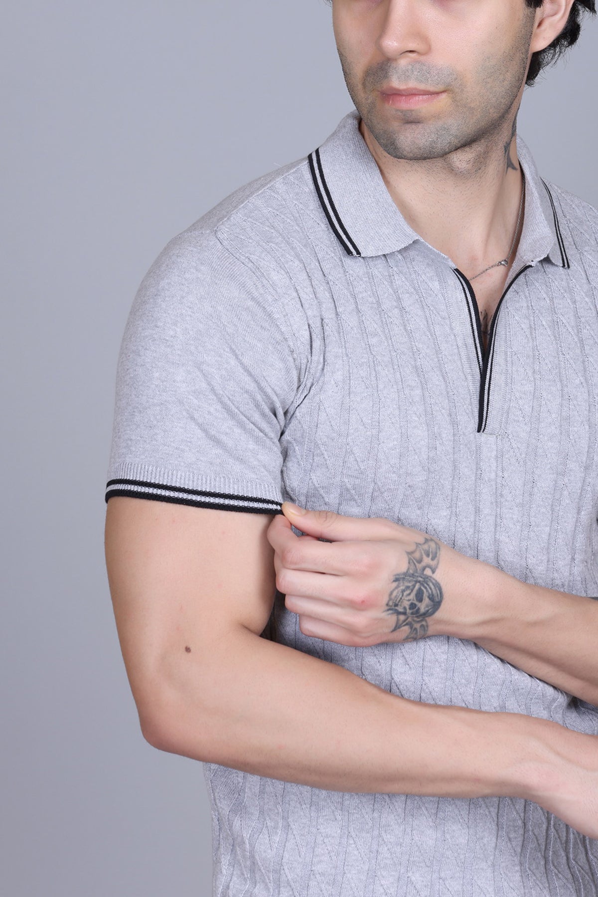 Textured Knit Polo