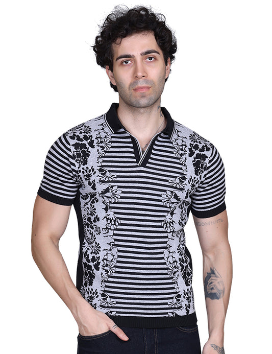 Jacquard Knit Polo