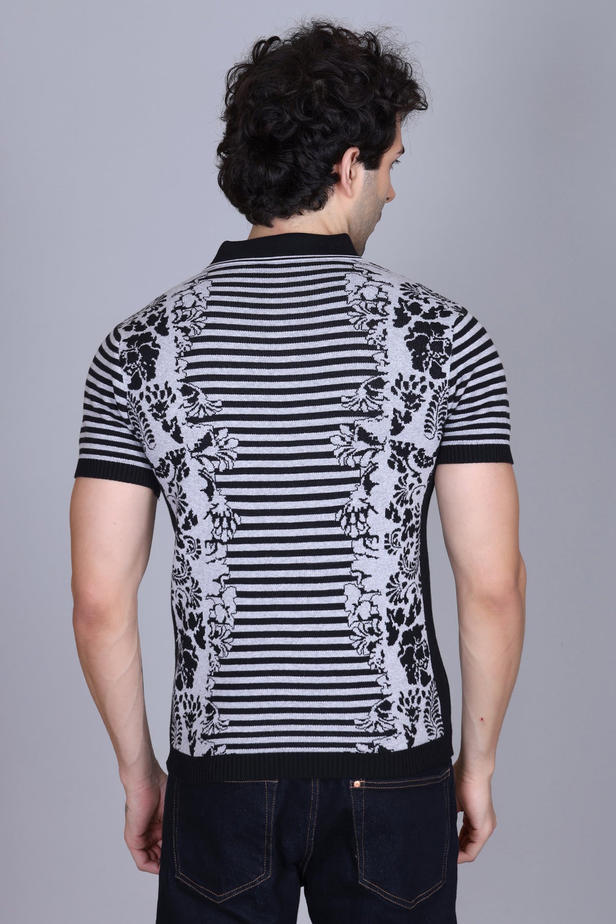 Jacquard Knit Polo