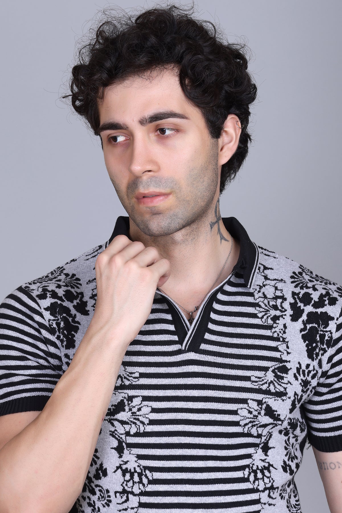Jacquard Knit Polo