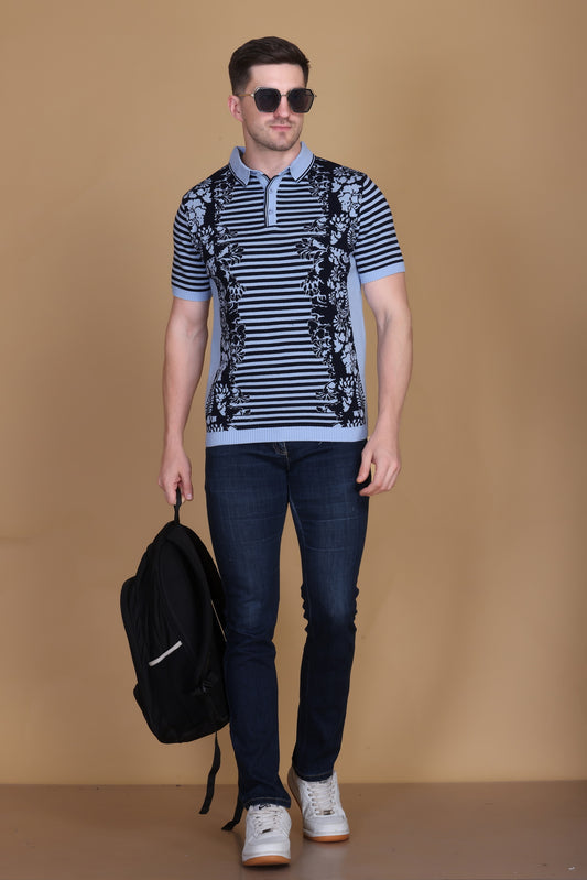 Jacquard Knit Polo