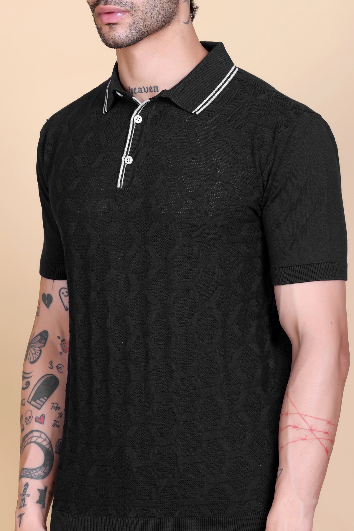 Textured Knit Polo