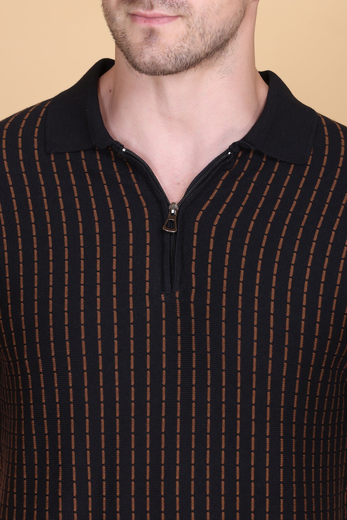 Men's Black Mustard Polo T-Shirt