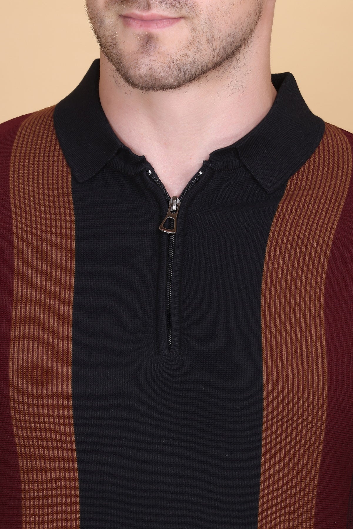 Men's Woolen Knitted Cotton Polo T-Shirt