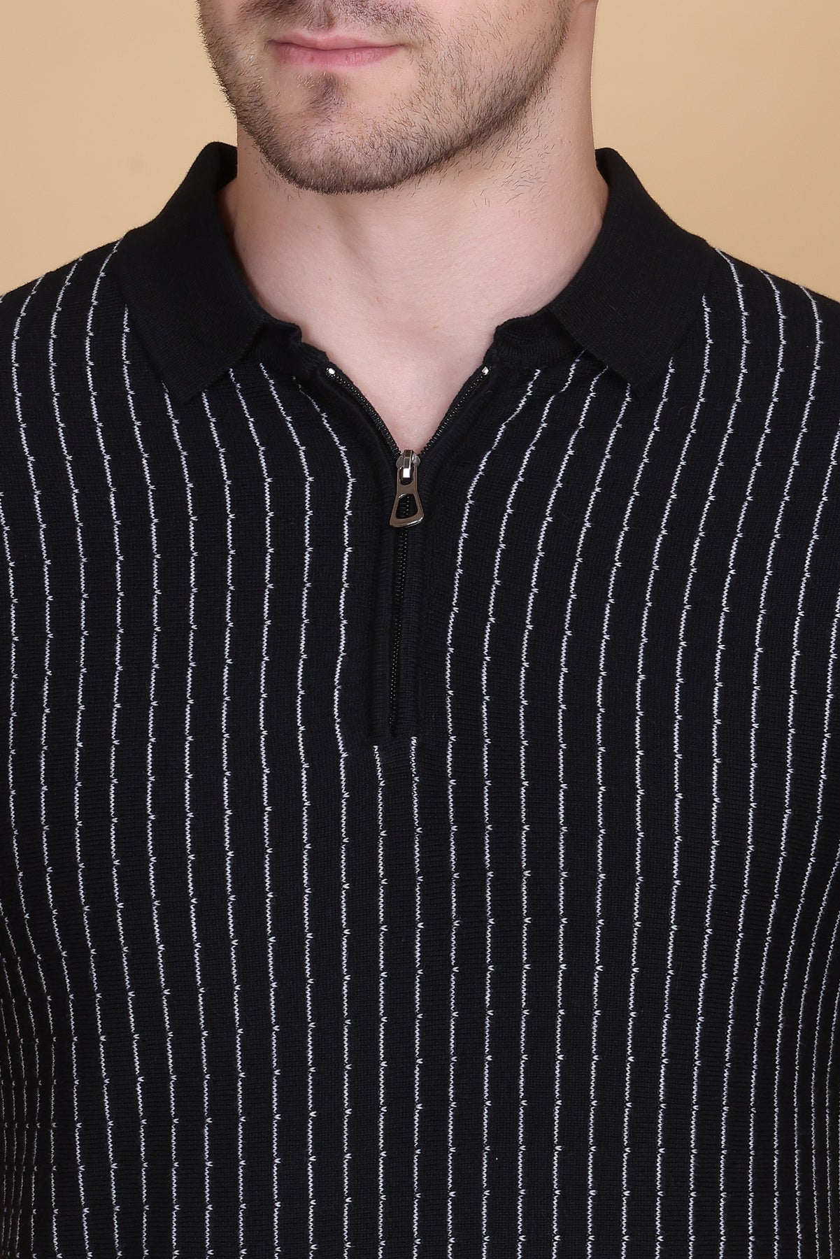 Men's Polo T-Shirt | Collar Neck Half Sleeve Zipper Style