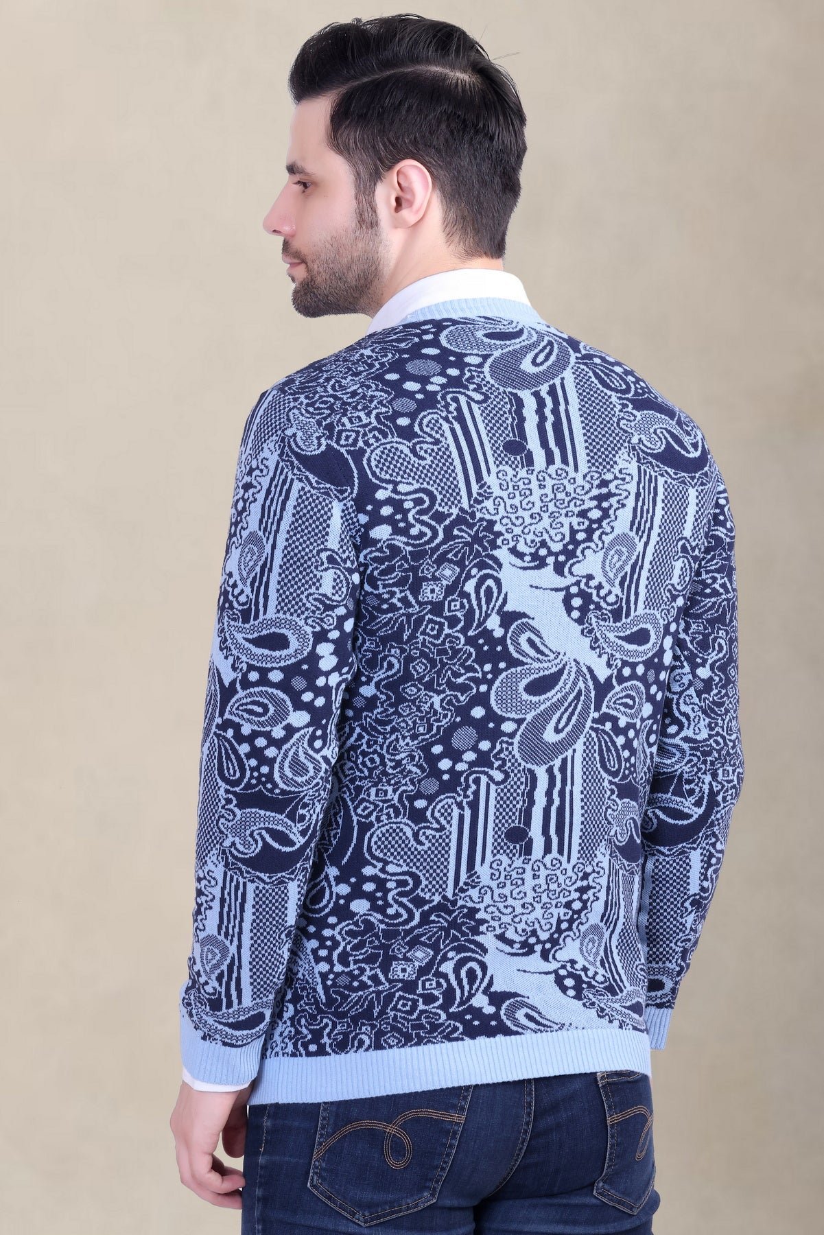 Men’s Sky Jacquard Winter Sweater