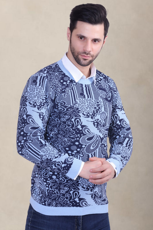Men’s Sky Jacquard Winter Sweater