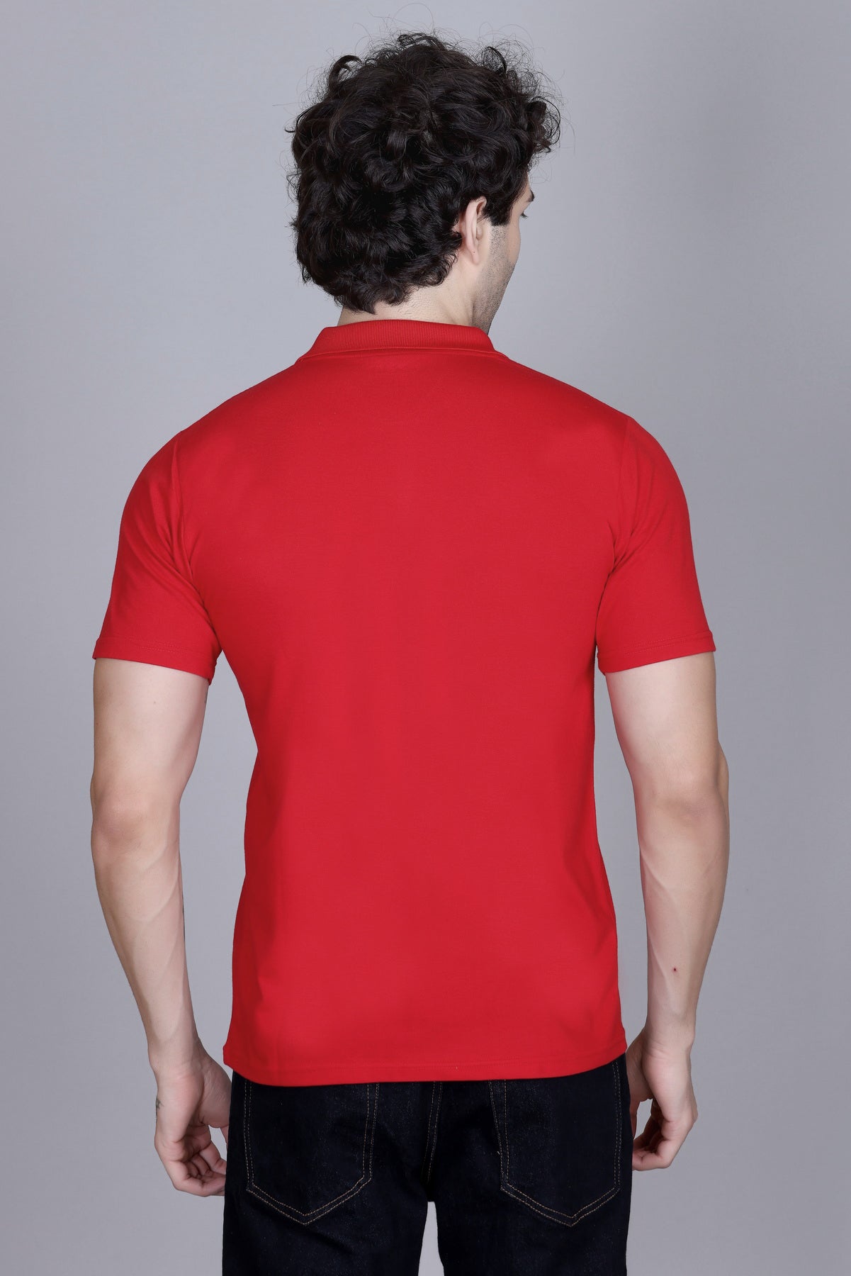 Half Polo T-Shirts For Men Red Color
